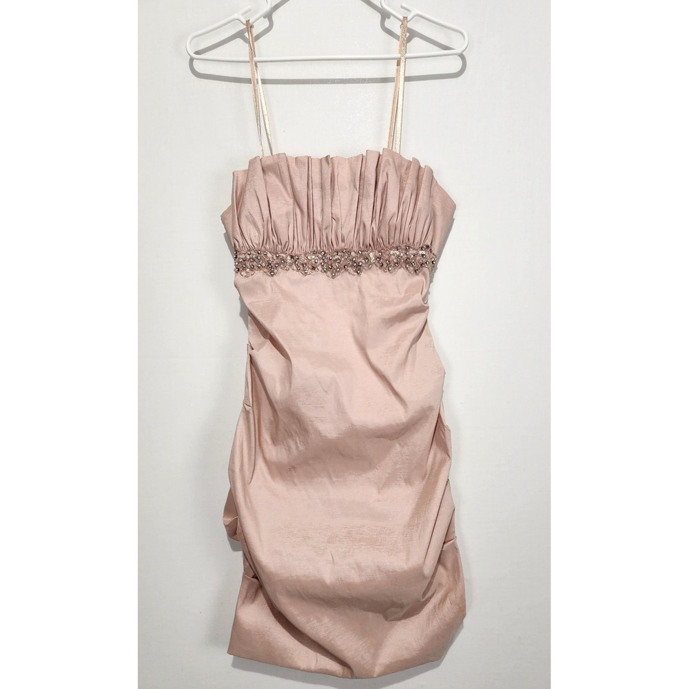 Hailey Logan by Adrianna Papell Women's Embellished‎ Beaded Pink Rose Dress 9/10